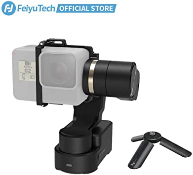 FeiyuTech WG2X 3-Axis Gimbal for GoPro Hero 8/7/6/5/4/3 Wearable Stabilizer Fits DJI OSMO Action Camera Bike Bicycle/Helmet/Car Mounting Gimble for Action Camera