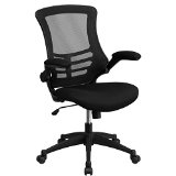 Flash Furniture BL-X-5M-BK-GG Mid-Back Mesh Chair with Nylon Base Black