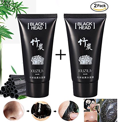 QBEXJ Blackhead Removal Mask, 2 Pack of Purifying Black Peel Off Mask Facial Deep Cleansing Black Mud Face Mask Pore Removal Mask For Face Nose Acne Treatment