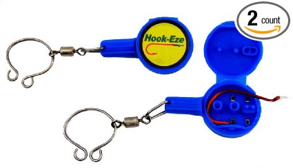 Hook-Eze Fishing Tool - 1 Twin Pack - Hook Tying & Safety Device   Line Cutter - Tie Swivels Cover 2 Poles Manufacturer Warranty - Arthritic Disability Saltwater Freshwater   Hook Remove
