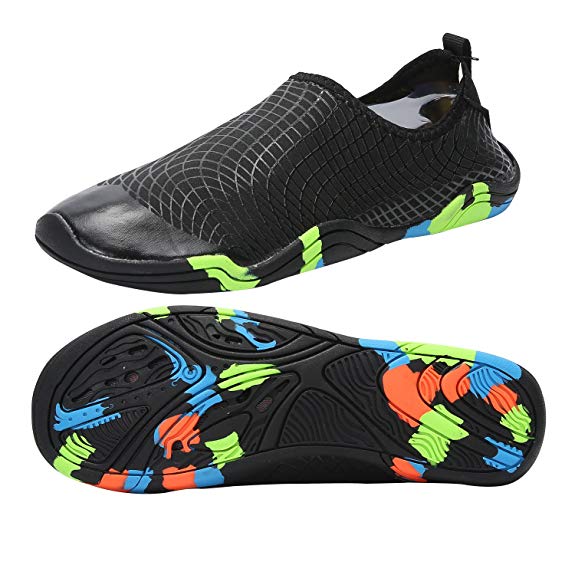 Taigele Mens Womens Water Shoes Barefoot Quick-Dry Aqua Socks Slip On Beach Swim Yoga Sneakers