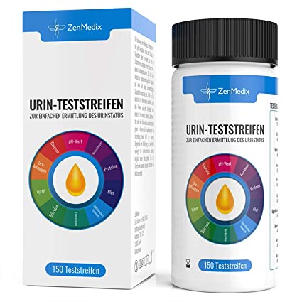 ZenMedix Premium Urine Testing Strips with 150 Strips | ph Test Strips | Keto-Sticks | Simple Ketone Strips | CE Compliant