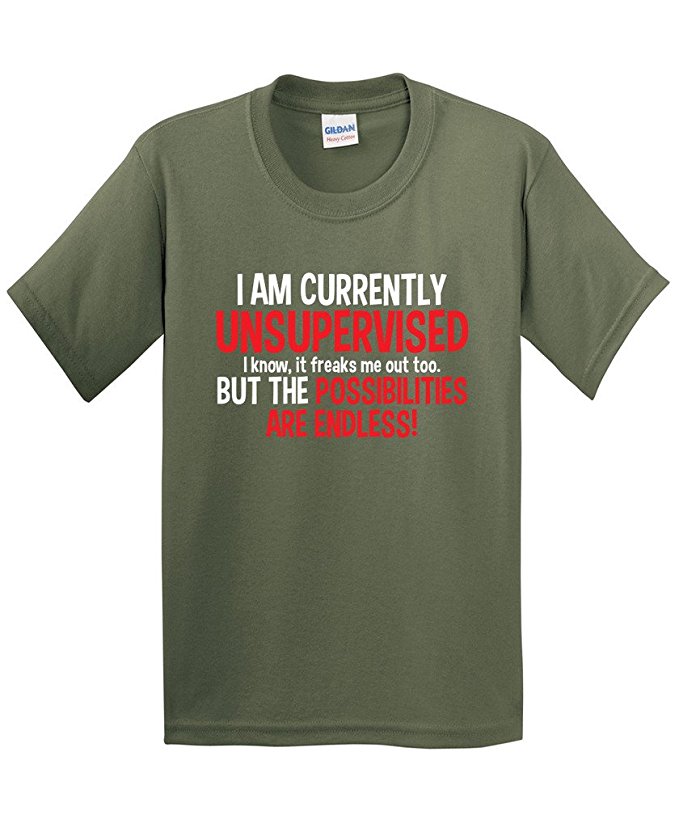 I Am Currently Unsupervised Adult Humor Novelty Crazy Sarcasm Very Funny T Shirt