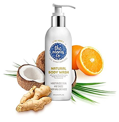 The Moms Co. Natural Body Wash, Coconut Moisturizing Pregnancy Body Wash for Moms and Moms to Be (200ml / 6.8 Fl Oz)