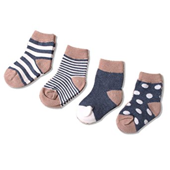 Unisex Toddler Baby Sock 4 Pack Little Luxuries Design Socks by Ola Kids