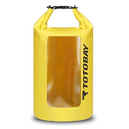 TOTOBAY 10L/30L Waterproof Dry Bag, Upgrade Design Perspective Window Roll Top Dry Sack with Adjustable Shoulder Straps for Water Outdoor Sports …