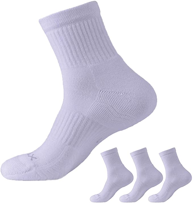 SOLAX Women Coolmax Cotton Athletic Sport low cut ankle quarter socks 3 pairs