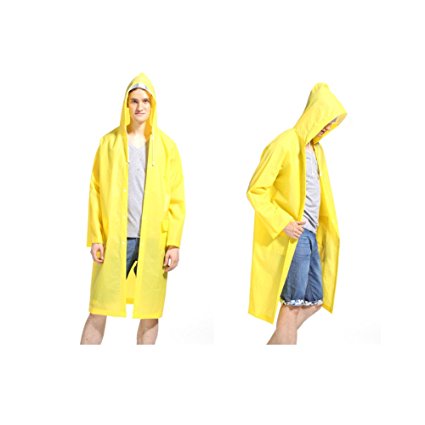 LvDD Raincoat Durable EVA Rain Cape Unisex Men Women Rain Poncho with Hat Hood for Outdoor Travel