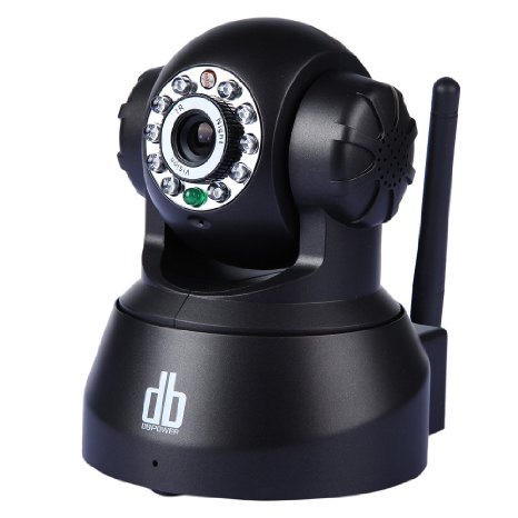 DBPOWER® IP Webcam Internet CCTV Camera Infrated Night View WiFi Wireless Pan Tilt IR Black
