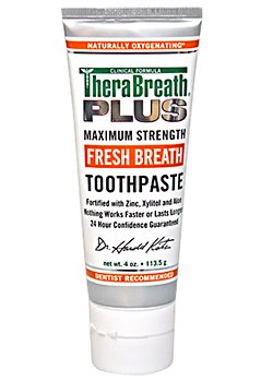 Dr. Katz TheraBreath Plus Toothpaste, Extra Strength, with Oxyd-8 and Zinc - RX, 4-Ounce Tubes (Pack of 5)