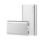 Foxnovo FP10 10400mAh Power Bank Charger Dual-Port External Battery Charger with Lithium Polymer Ultra-thin Aluminum Alloy for iPhone 6 Plus 6 5S 5 4S 4 iPod iPad Samsung Galaxy S6 Edge S6 S5 S4  Most Other Cell Phone and Tablets Silver