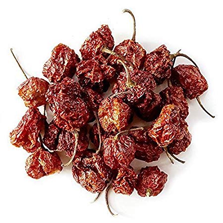 Monsoon Spice Company Carolina Reapers Dry Whole Pepper Pods Hottest Peppers in the World | Free First Class Shipping in USA | (WHOLE PODS, 4 x 6 PODS)