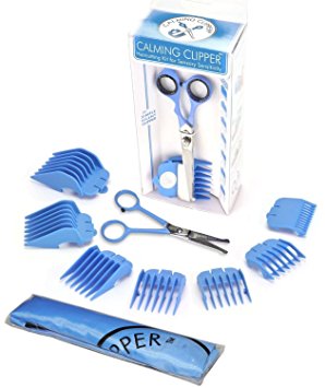 CALMING CLIPPER Haircutting Kit for Sensory Sensitivity, Right-Handed, includes 4.5" Safety Scissor