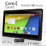 NeuTab N7 Pro 7 Quad Core Google Android 44 KitKat Tablet PC HD 1024X600 Display Bluetooth Dual Camera Google Play Pre-loaded 3D-Game Supported Black
