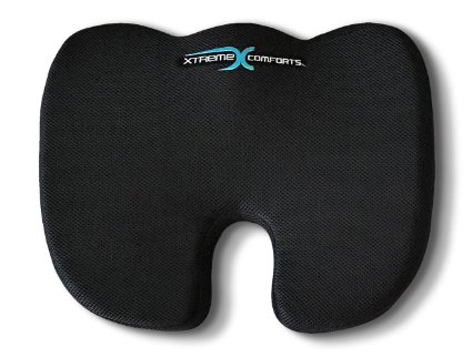 Coccyx Orthopedic Comfort Foam Seat Cushion - Helps With Sciatica Back Pain - Also Great for a Truck Driver Driving a Car or Any Auto Coccyx Cushions Are Perfect for Your Office Chair Wheelchair Airplane and Sitting on the Floor Gives Relief From Tailbone Pain 100 Memory Foam Guaranteed to Never Go Flat