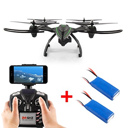Dazhong 2.4G WIFI FPV Large-scale Drone with 2.0MP HD Camera,High Hold Mode, One Key Automatic Return   2 Extra Batteries