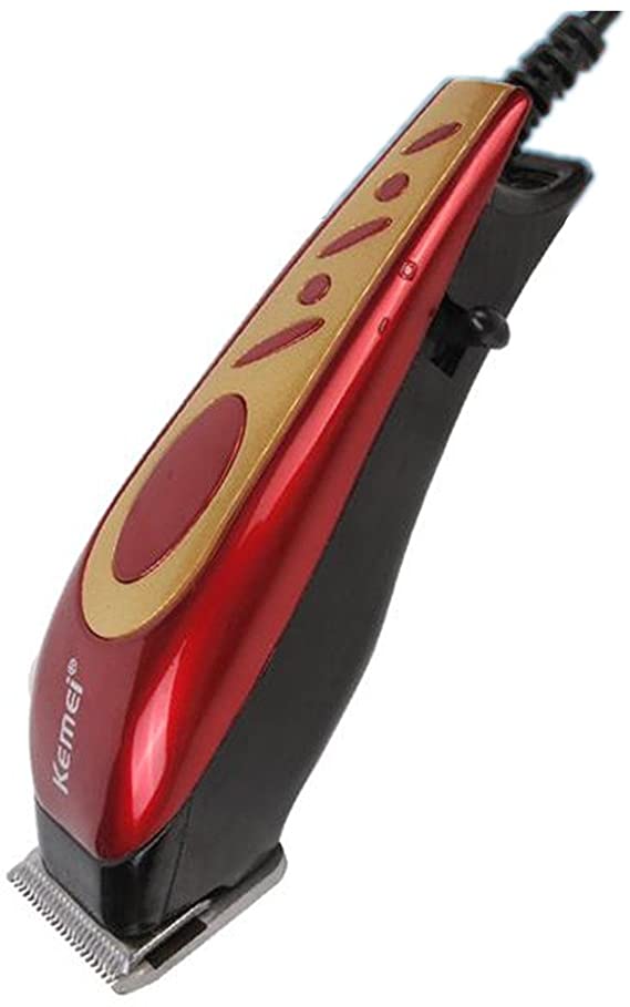 Kemei Km5 Electric Hair Clipper / Hair Trimmer Red waterproof Adjustable Rechargeable Shaver Razor