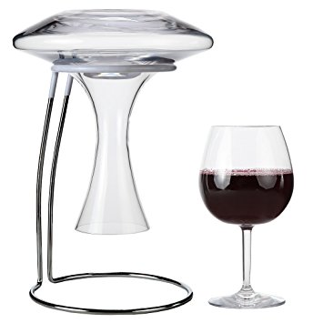 Lily's Home Wine Decanter Drying Stand For Large Bottomed Wine Decanters with Rubber Coated Top to Prevent Scratches