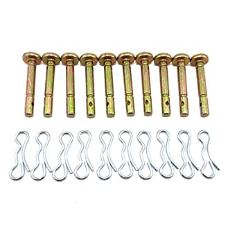 (10 Pack) 738-04155 & 714-04040 for MTD Shear Pins with Clips