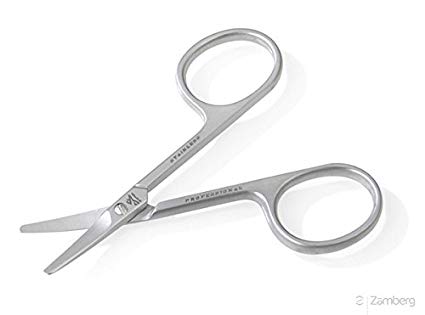 Stainless Steel Baby Scissors with Curved Blades. Made in Italy