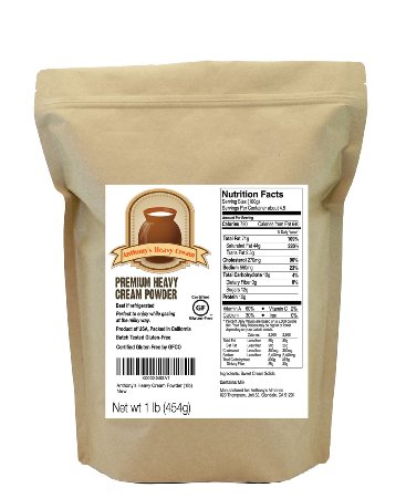 Heavy Cream Powder 1lb by Anthonys Certified Gluten-Free