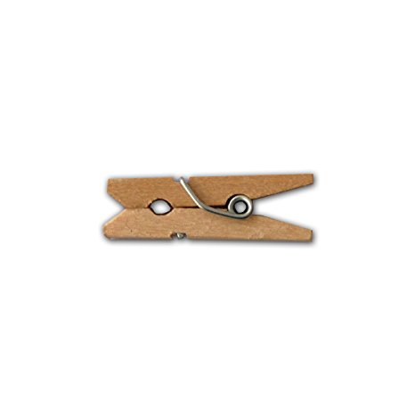 LWR Crafts Wooden Mini Clothespins 100 Per Pack 1" 2.5cm (Natural)