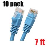 iMBAPrice - 7ft Cat5e Network Ethernet Patch Cable 10 Pack - Blue