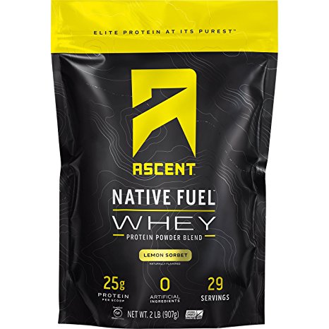 Ascent Native Fuel Whey Protein Powder - Lemon Sorbet - 2 lbs
