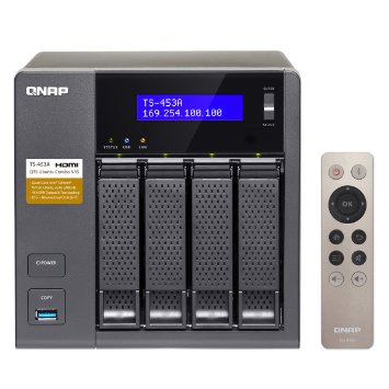 QNAP TS-453A 4-Bay Professional-Grade Network Attached Storage Supports 4K Playback TS-453A-4G-US