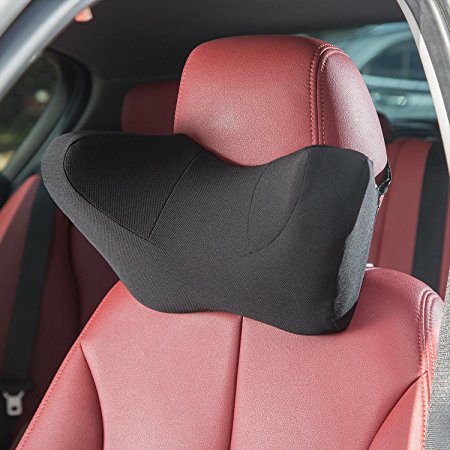 Car Neck pillow for driving, Travel Memory Foam Neck Pillow, car pillow, Car Headrest Pillow, headrest for car, pillow for car, Car Neck Pillow (Color:Black)