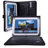 Dragon Touch E97 keyboard case KuGi  High quality Ultra-thin universal Portfolio Case - Detachable Bluetooth Keyboard Stand Case  Cover for Dragon Touch E97 tablet Black