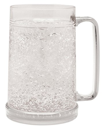 Beer Freezer Mug - Double Wall -16oz. Capacity (Clear)