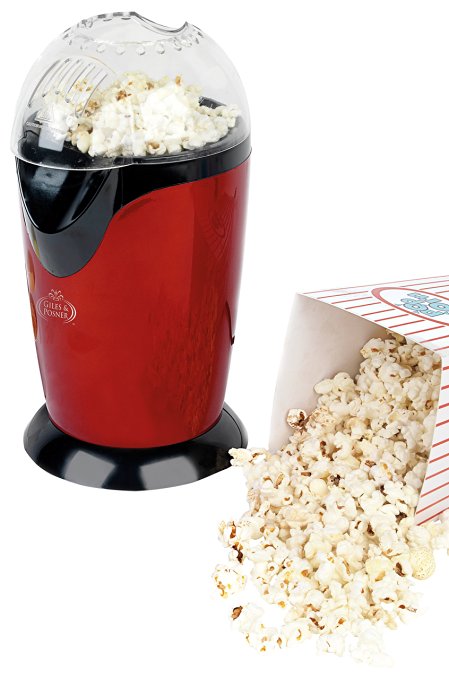 Party Time EK1524 1200 W Healthy Fat Free Electric Hot Air Popcorn Maker - Red