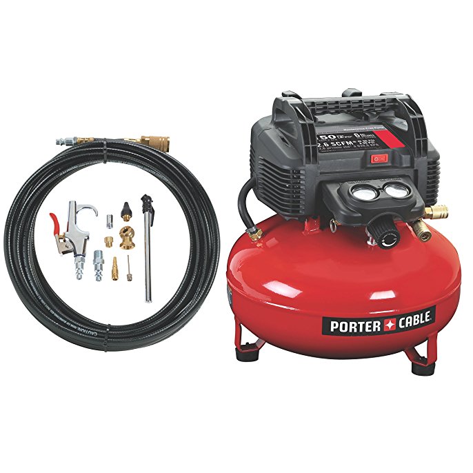 PORTER-CABLE C2002-WK Oil-Free UMC Pancake Compressor with 13-Piece Accessory Kit