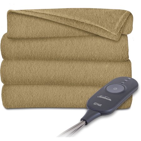 Sunbeam Electric Heated Fleece Throw Blanket, 60-Inch by 50-Inch
