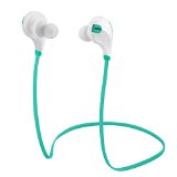 Bluetooth Sport Headphones Mpow Swift Bluetooth 40 Wireless Sport Headphones Sweatproof Running Gym Exercise Bluetooth Stereo Earbuds Earphones Car Hands-free Calling Headsets with Microphone and High-fidelity Stereo Sound via apt-X for iPhone 6 6 plus 5S 4S Galaxy S6 S5 and iOS android Smartphones Green