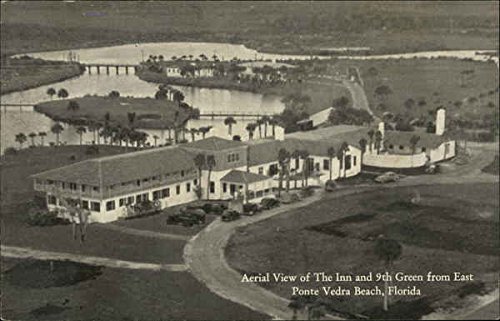Aerial View of the Inn and 9th Green from East Ponte Vedra Beach Original Vintage Postcard