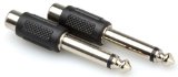 Hosa Cable GPR101 RCA To 14 Inch TS Adaptor - 2 Pack