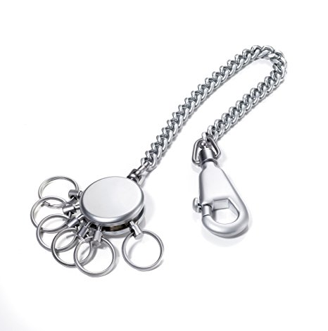 Troika Patent Chain Keyholder with 6 Rings (KR1060MA)