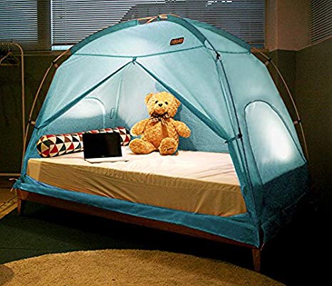 TQUAD Floorless Indoor Privacy Tent on Bed for Insulation Warm Sleep in Drafty Room Saves on Heating bills (Medium, Mint)
