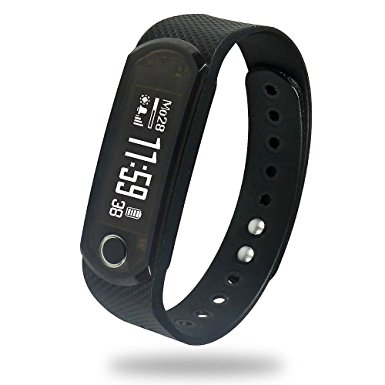 Jarv Elite Water Resistant Fitness Tracker-Activity Band and Smart Watch. OLED Display, Bluetooth Wireless Sync and 10-Day Battery [NEW Version Shipping]