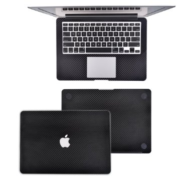 BCP 13-inch 133-inch Carbon Fiber Protection Decal Sticker Skin for Apple Macbook Air 133 Inch Model A1466  A1369