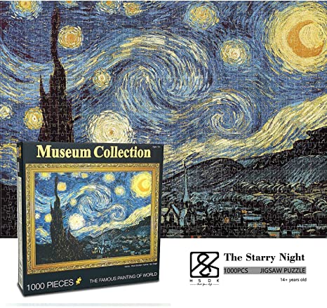 1000 Piece Jigsaw Puzzle, The Starry Night,Author-Van Gogh