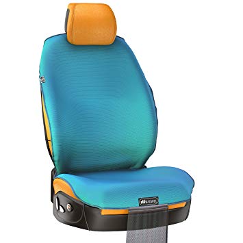 Universal Front Car Seat Cover for Cars - Suits Athletes, Pets and Kids, Easy On-Off Quick-Dry Microfiber Seat Protector, Absorbent, Non-Slip, Washable, For Cars, SUVS and Trucks, Fit-Towel By TiiL