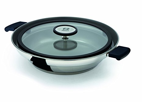 Beka Clean 'Cooking Non-Stick Bekadur Ceramic Fry Pan with Anti-Splatter Lid and 2 Side Handles - 9.5 Inch