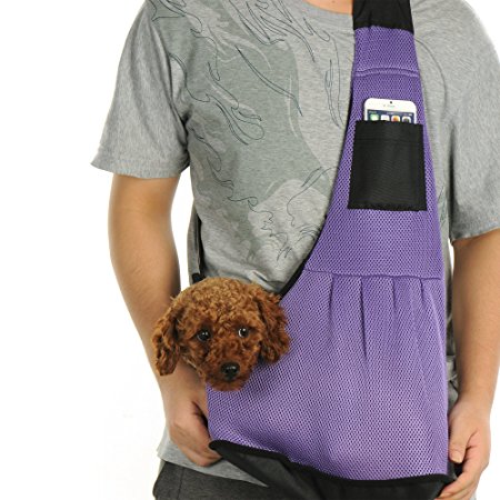 kiwitatá Small Dog Pet Cat Sling Carrier Bag Single Shoulder Bag Nylon Cloth Outdoor Slings Carriers for Pet Dog Puppy Carrier Travel Tote Backpack