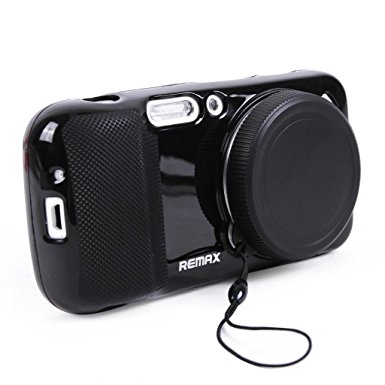 REMAX Protective Soft Black Case w Camera Lens Cover for Samsung Galaxy S4 Zoom SIV C101 in 4 Colors