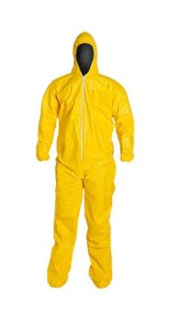 DuPont QC122SYLMD00 Tychem Coverall with Hood and Socks Medium