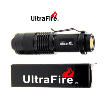 UltraFire 7w 300lm Mini Cree Led Flashlight Torch Adjustable Focus Zoom Light Lamp