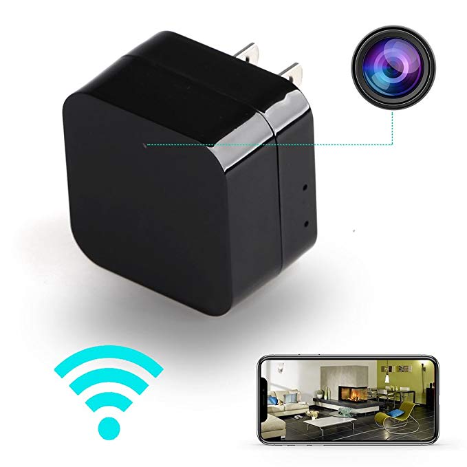 Hidden Camera, Tiny Nanny Cam Mini Spy Camera Wireless Hidden WiFi Camera Small - USB Wall Charger Security Cameras System Wireless for Home Secret-1080P HD Night Vision Motion Detection Surveillance